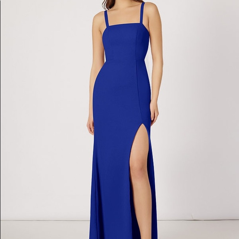 Blue Bridesmaid Dress - Size 6 - Cobalt Blue / Royal Blue - Worn only once